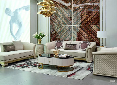 Luxury hotel furniture set sofa suite upholstered furniture living room leather set